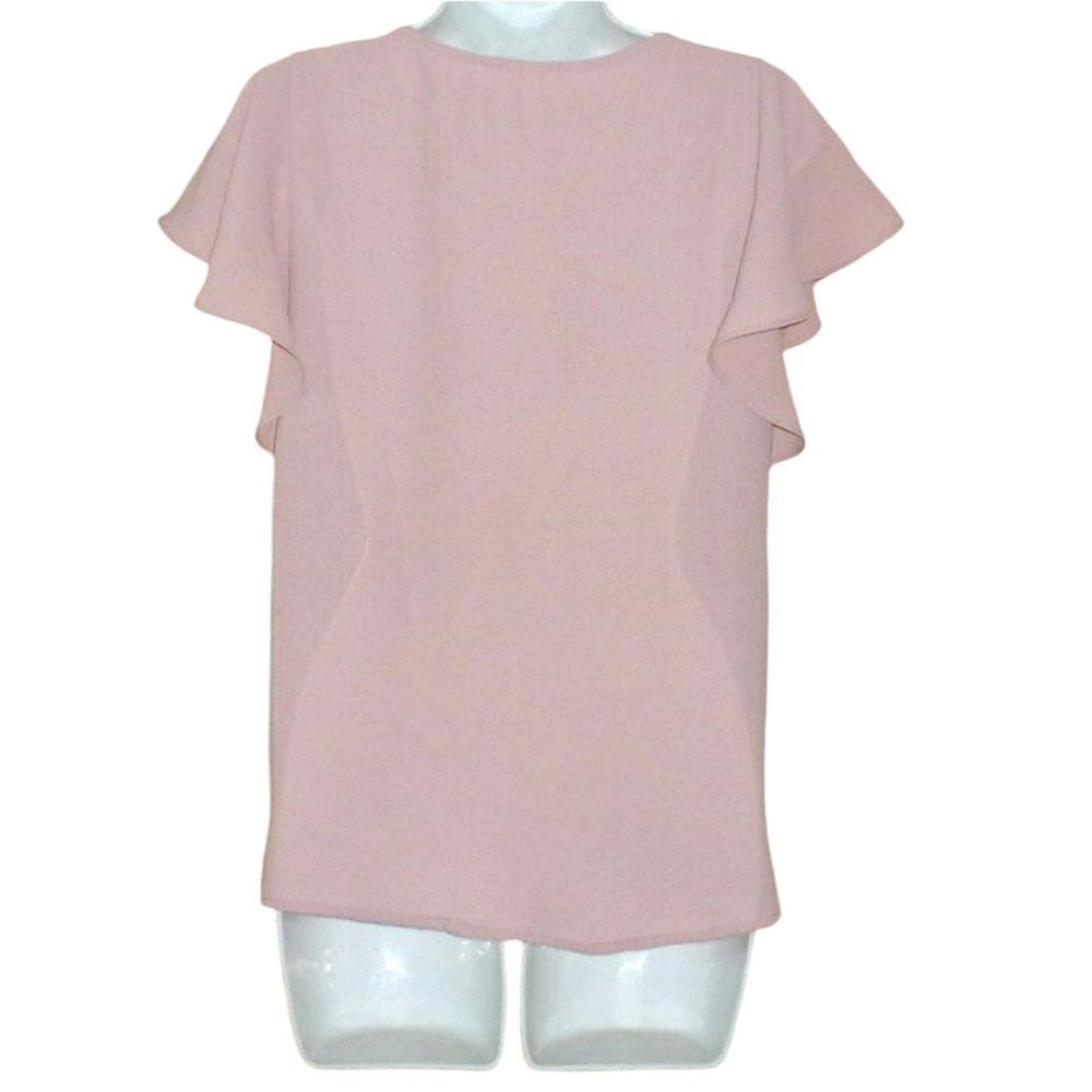 S Women's MAURICES Lace Up Inspired Blouse Top - Picture 4 of 8